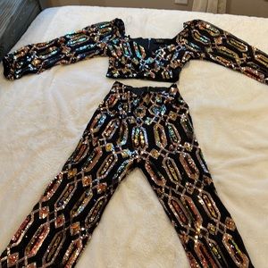 Akira Two piece Sequin set Size 2